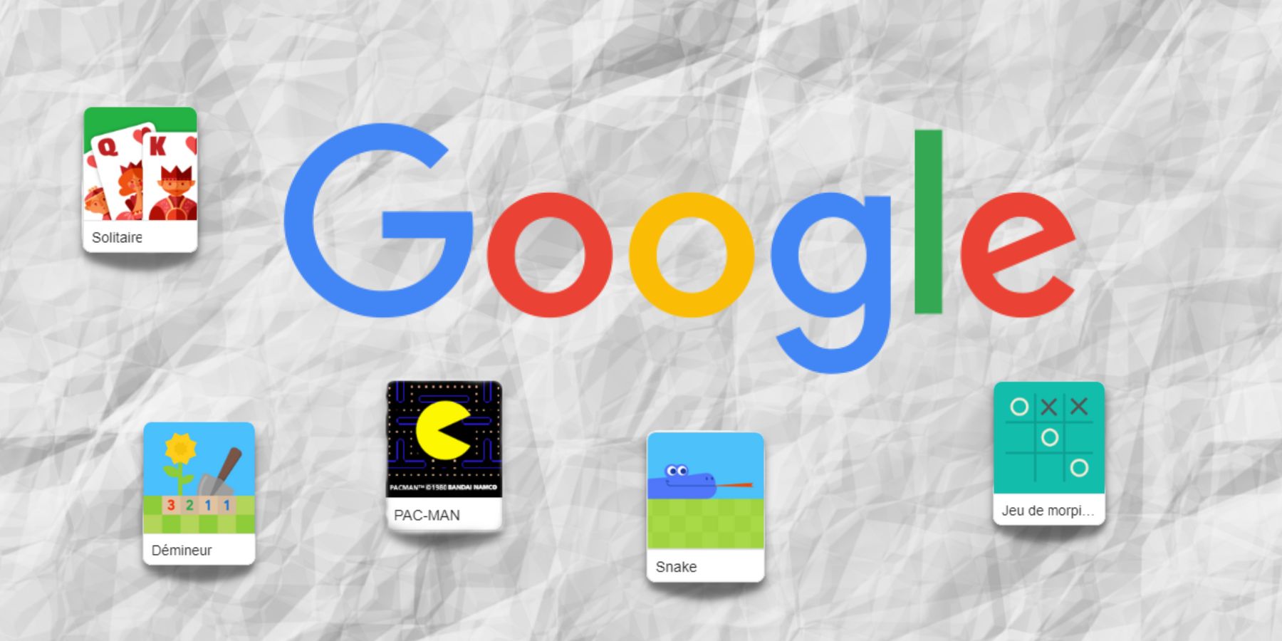 Accès au jeu de morpion Google