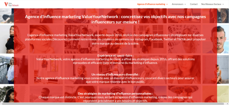 Illustration de l'agence d'influence marketing TikTok ValueYourNetwork en action