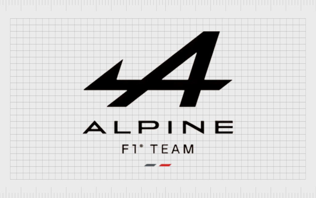 Logo de l'écurie Alpine F1 représentant l'évolution moderne de la marque