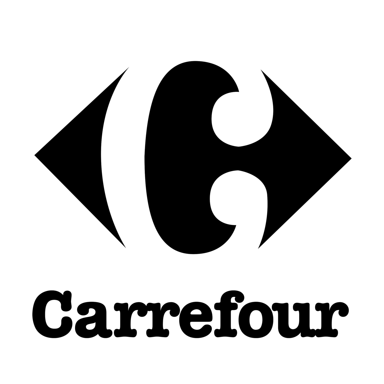 logo carrefour noir et blanc png