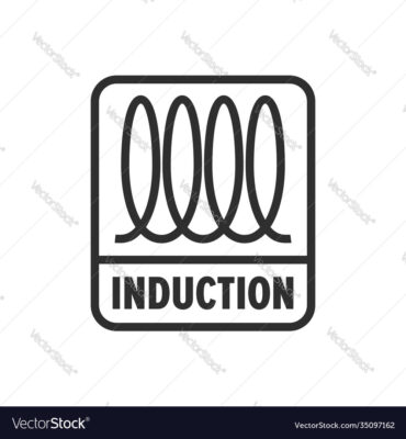 Logo en spirale représentant le symbole de l'induction sur une plaque de cuisson