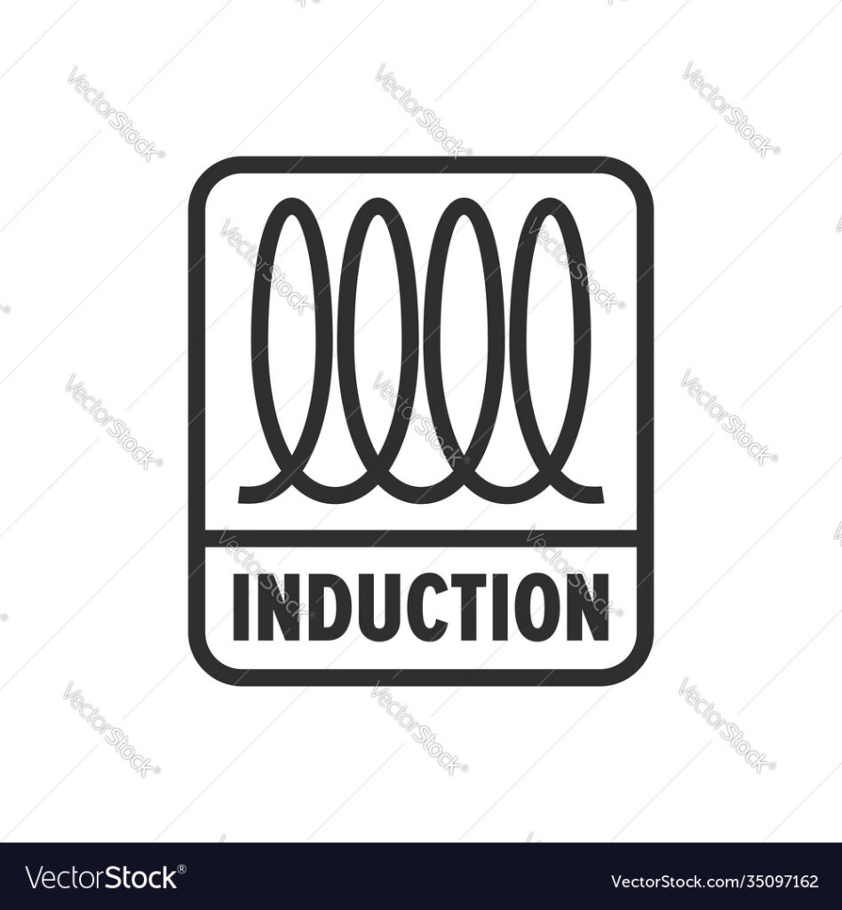 Logo en spirale représentant le symbole de l'induction sur une plaque de cuisson