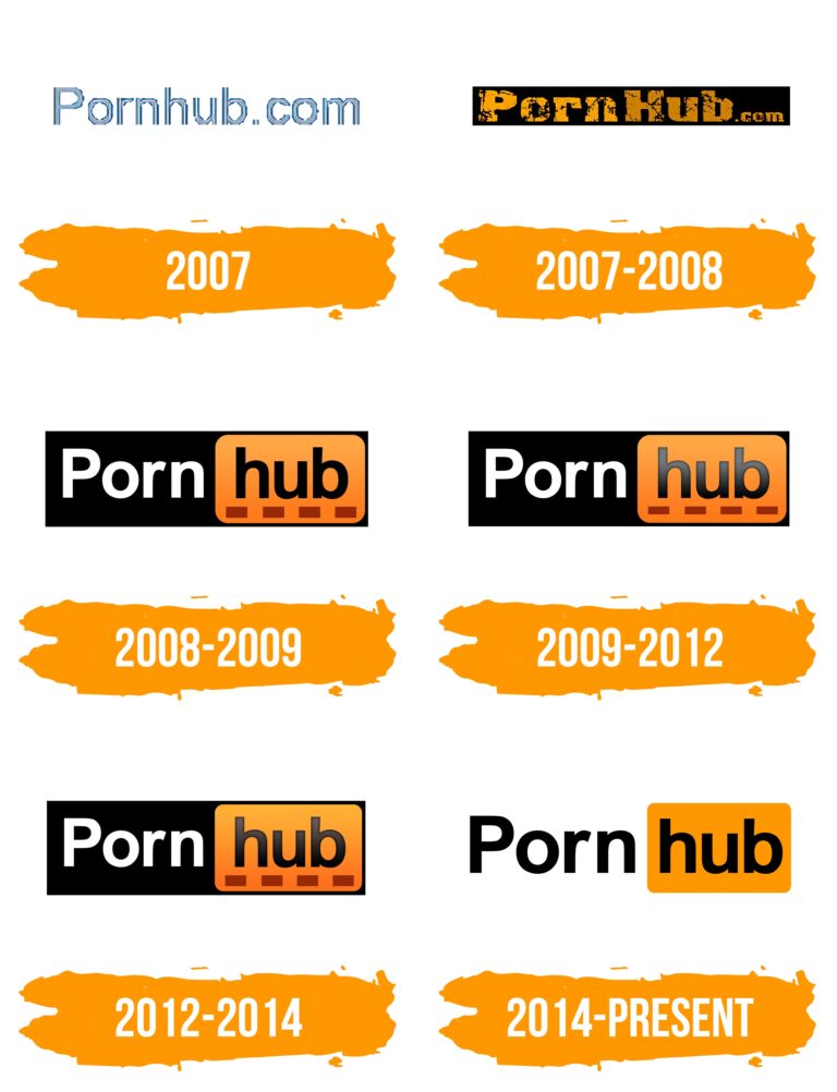 Logo officiel de Pornhub avec fond noir et lettrage distinctif illustrant son histoire visuelle