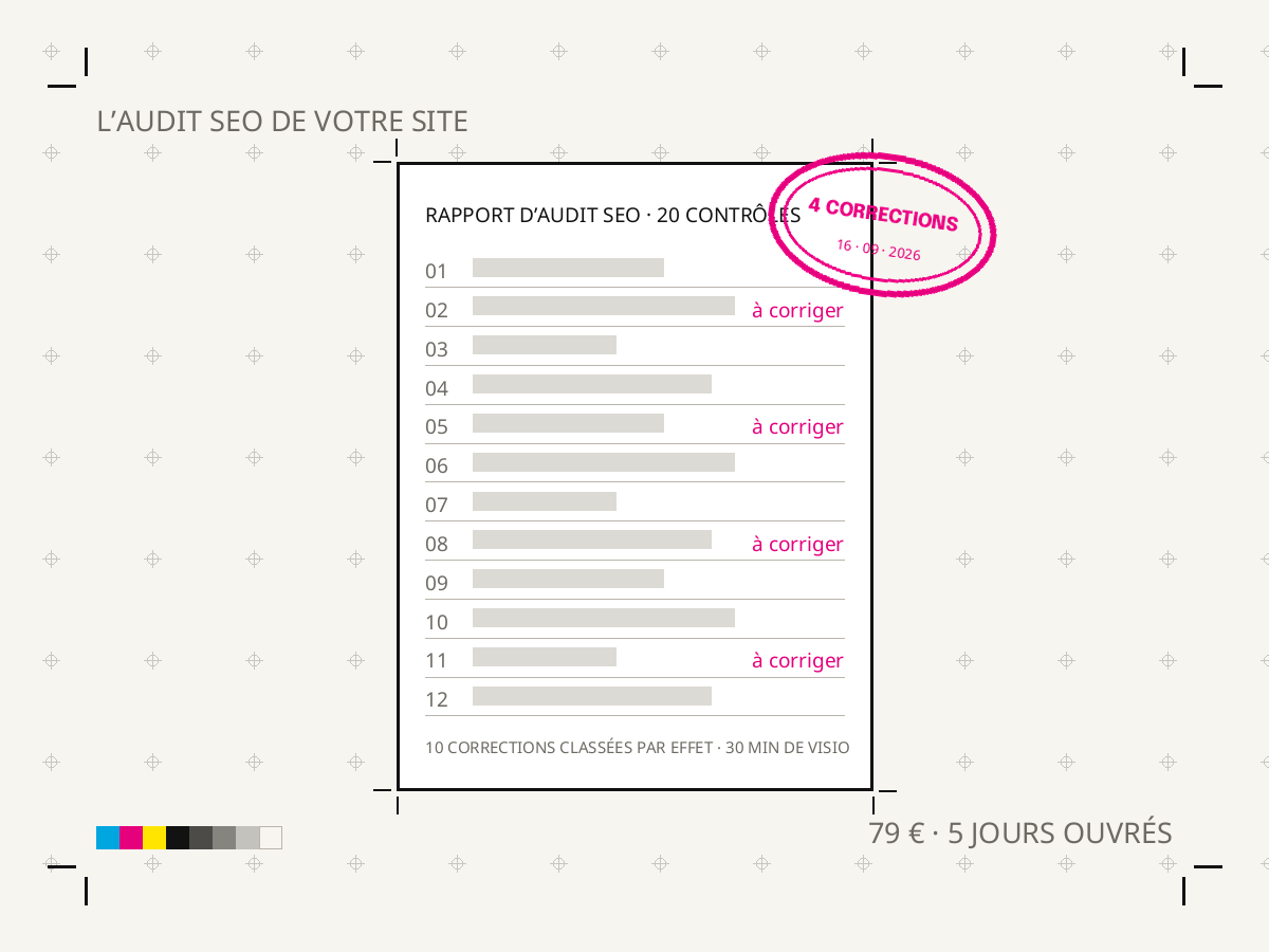 L’audit SEO de votre site — le rapport annoté